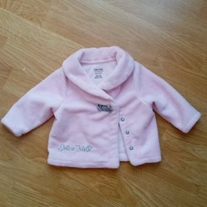 Calvin Klein infant 0-3 months pink fleece jacket